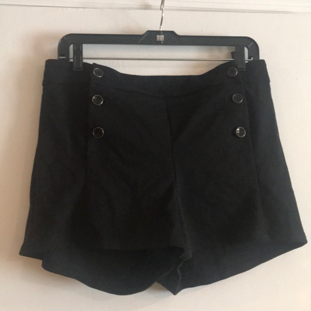 Black shorts with buttons